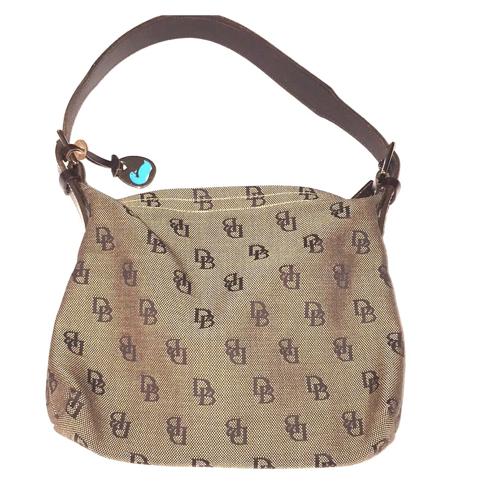DOONEY & BOURKE small taupe monogram shoulder bag